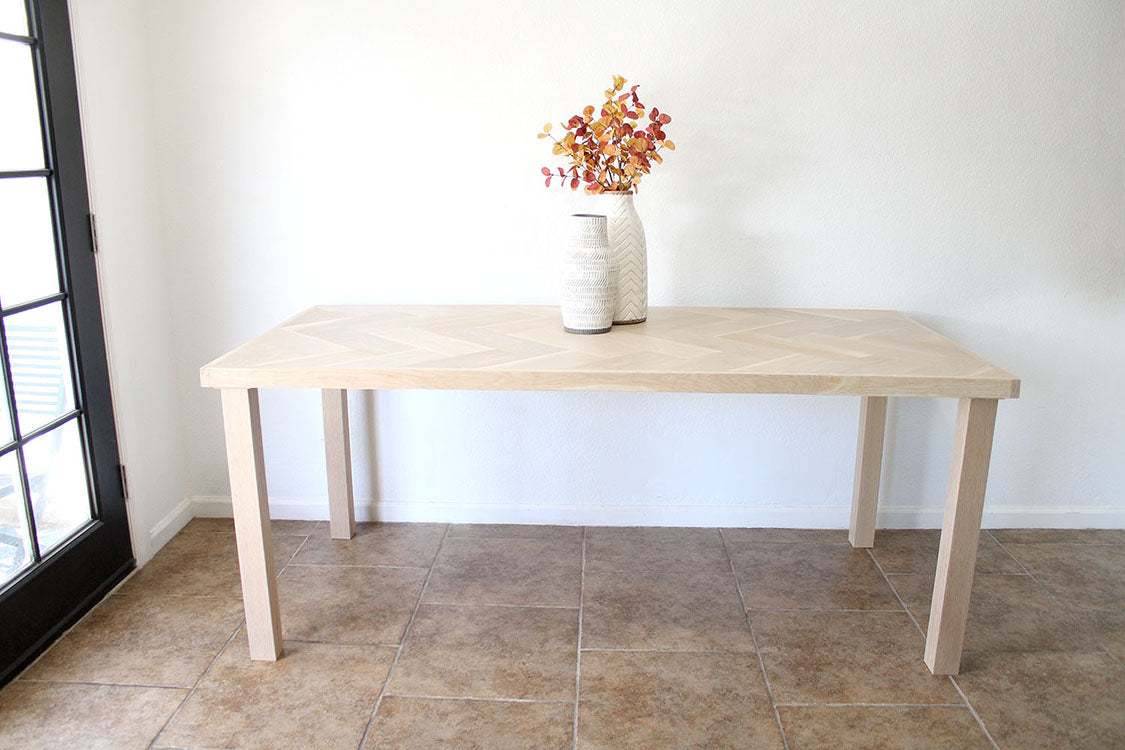white oak wood dining table 