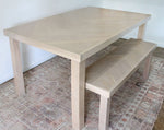 Load image into Gallery viewer, White Oak Wood Dining Table Set
