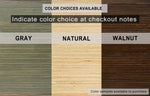 Load image into Gallery viewer, Modern Wood &amp; Metal Bench w/ Walnut Stain - (Metal Hairpin or U-shape Legs)

