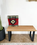 Load image into Gallery viewer, Natural Wood &amp; Metal Bench - (Metal U-shape or Hairpin Legs)
