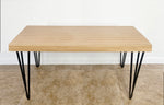 Load image into Gallery viewer, Modern Natural Wood &amp; Metal Bench - (Metal Hairpin or U-shape Legs)
