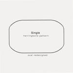 Load image into Gallery viewer, 82x42 Custom Shape Oval White Oak Single Herringbone Dining Table - Black Metal Spider Base

