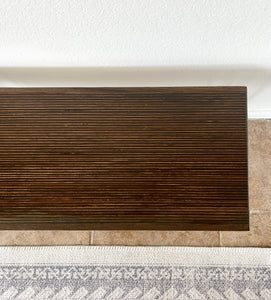 Modern Wood & Metal Bench w/ Walnut Stain - (Metal Hairpin or U-shape Legs)