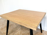 Load image into Gallery viewer, Natural Rectangular Wood &amp; Metal End Table - (Tapered Legs)
