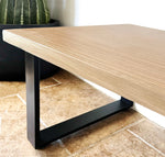 Load image into Gallery viewer, Rectangular Wood &amp; Metal Coffee Table - (Walnut Stain)
