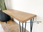 Load image into Gallery viewer, Modern Southwestern Style Wood &amp; Metal Bench - (Metal Hairpin or U-shape Legs)
