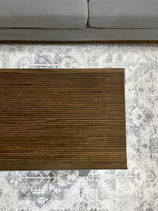 Rectangular Wood & Metal Coffee Table - (Walnut Stain)