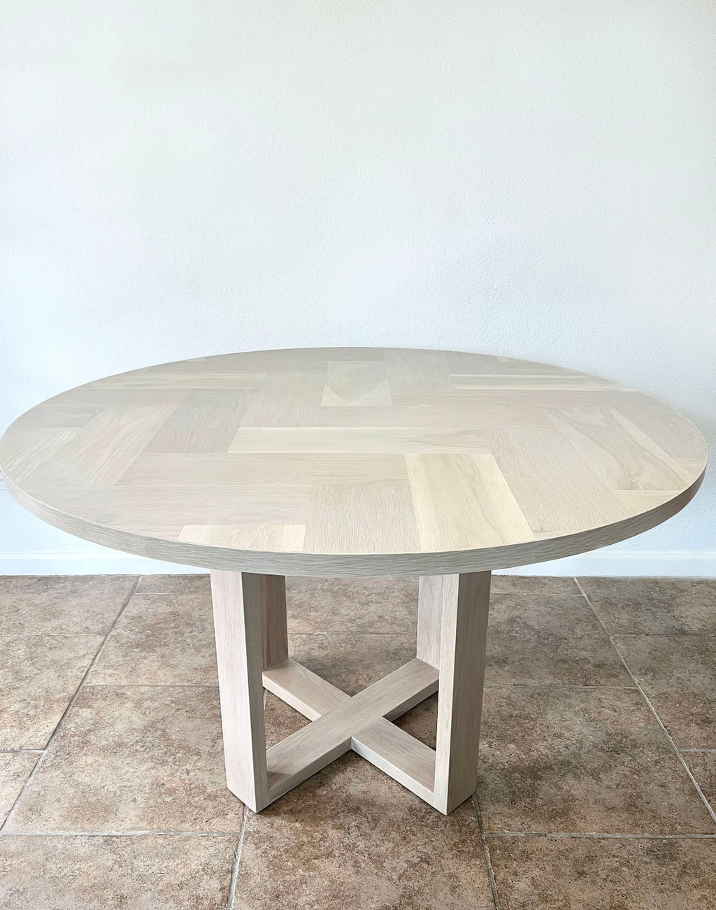 White Oak Dining Table Pedestal Base