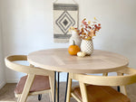 Load image into Gallery viewer, white oak round dining table
