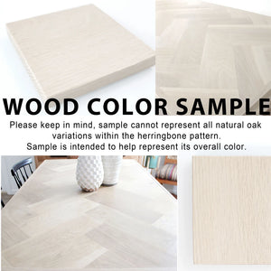 Wood Sample - White Oak Signature Color/Finish Sample for our White Oak Herringbone Tables